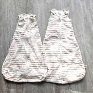 Ergobaby Cream Sleep Sacks with Pink and Tan Stripes (Pair)